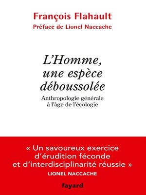 cover image of L'Homme, une espèce déboussolée. Anthropologie générale à l'âge de l'écologie